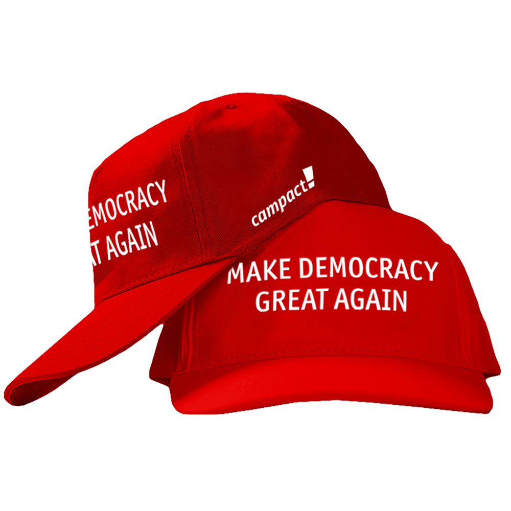 Cap »Make Democracy great again« rot