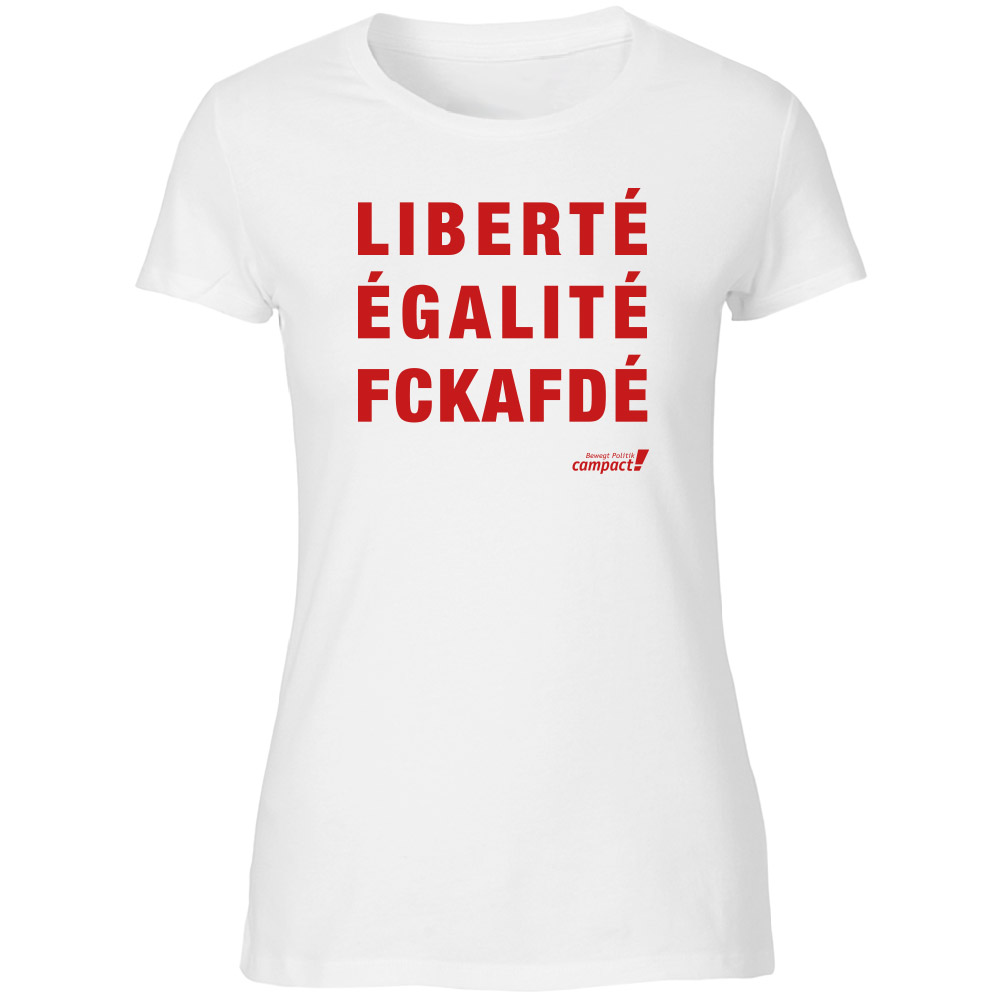 Shirt tailliert »LIBERTÉ ÉGALITÉ FCKAFDÉ«