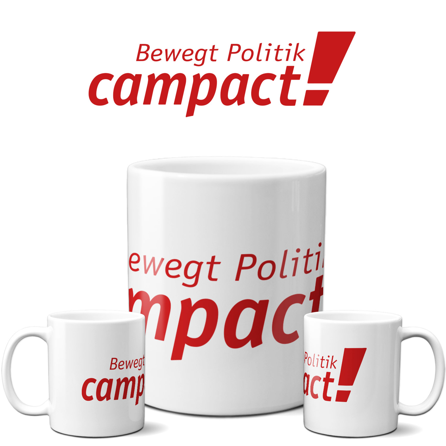 Tasse »Campact Logo« weiß